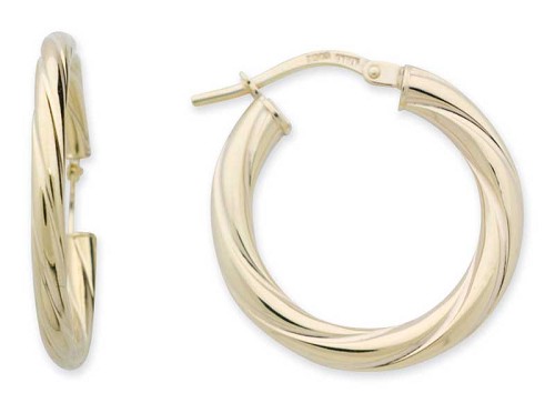 Gold Twist Earrings 